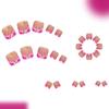 24Pcs 3D Star False Toenails Pearls Shine Coating Plastic Nail Art For Women Long Comfort Multipurpose