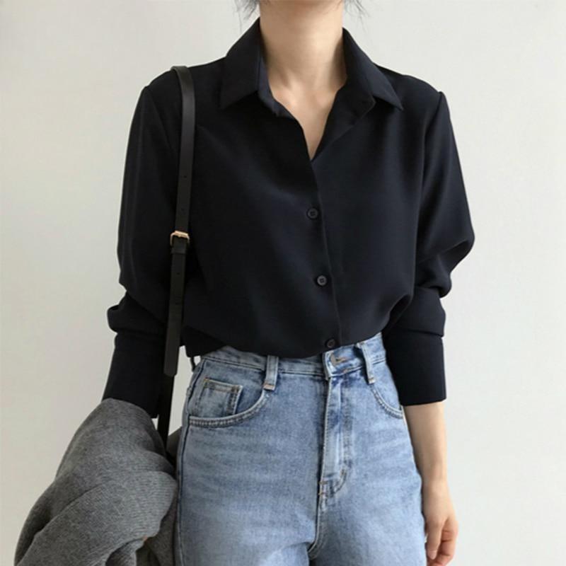 Casual Women's Shirt Classic Plus Size Chiffon Blouse Female Loose Long Sleeve Shirts Office Lady Tops Women's Clothing