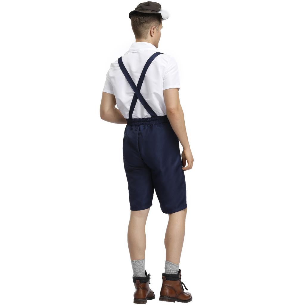 Germany Munich Men's Oktoberfest Cos Beer Costume Stage Costume, Men's Overalls Halloween Costume