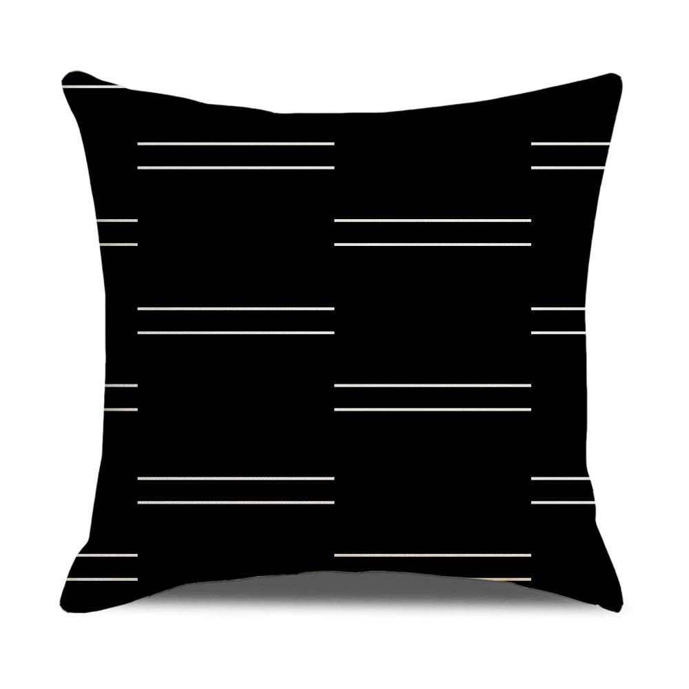 Home Furnishings Linen Cushion Covers Nordic Plaid Linen Cushion Covers Sofa Cushion Covers