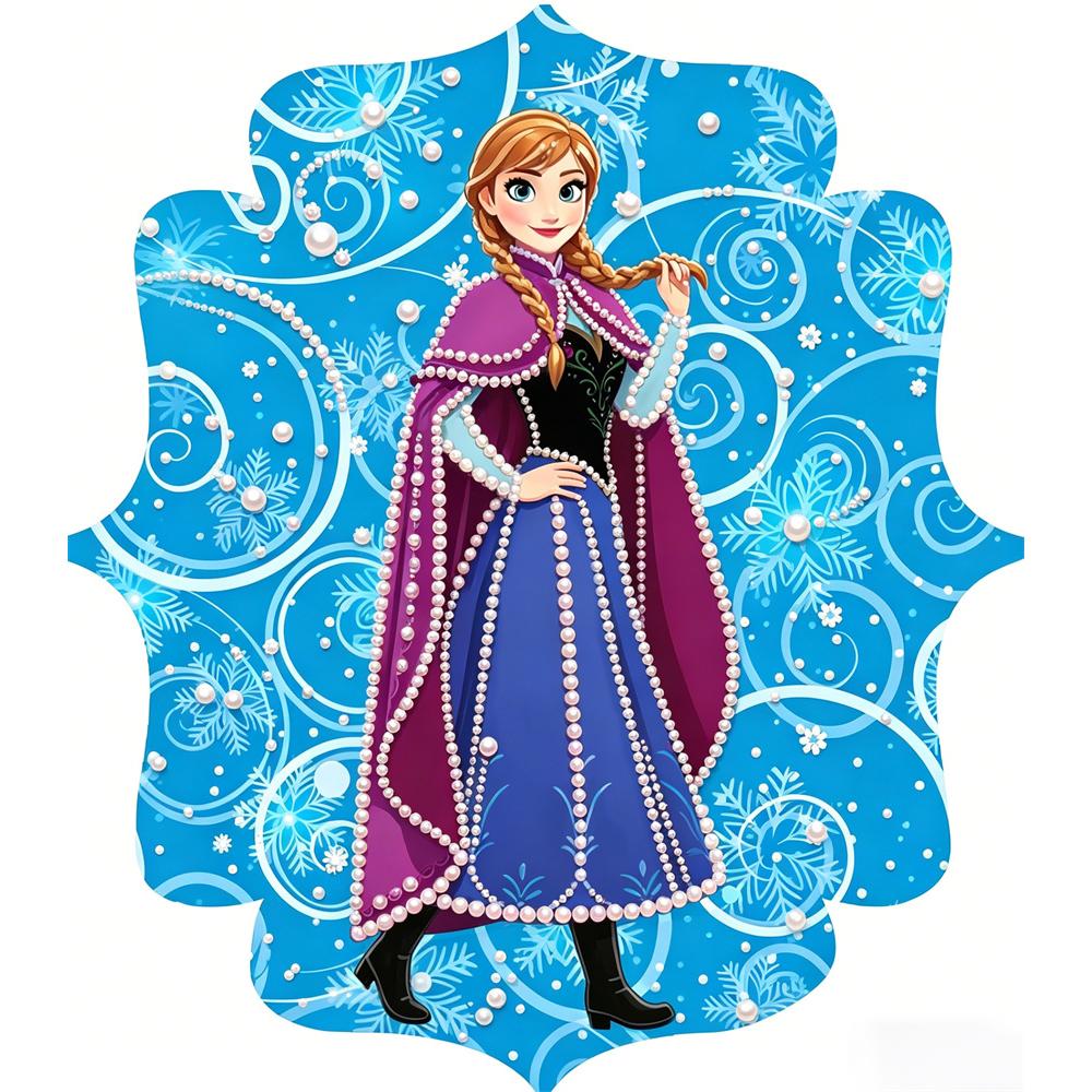 

Disney Pearl Painting Frozen Anna Handmade DIY Pearl Gem Painting Pictures Crafts Special Shape Home Wall Decoration 30x40
