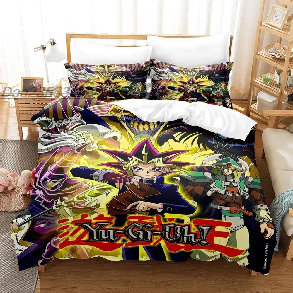 Yu Gi Oh Bedding Set Single Twin Full Queen King Size Bed Set Aldult Boys Bedroom Duvetcover Sets 3D Print Anime  Kawaii