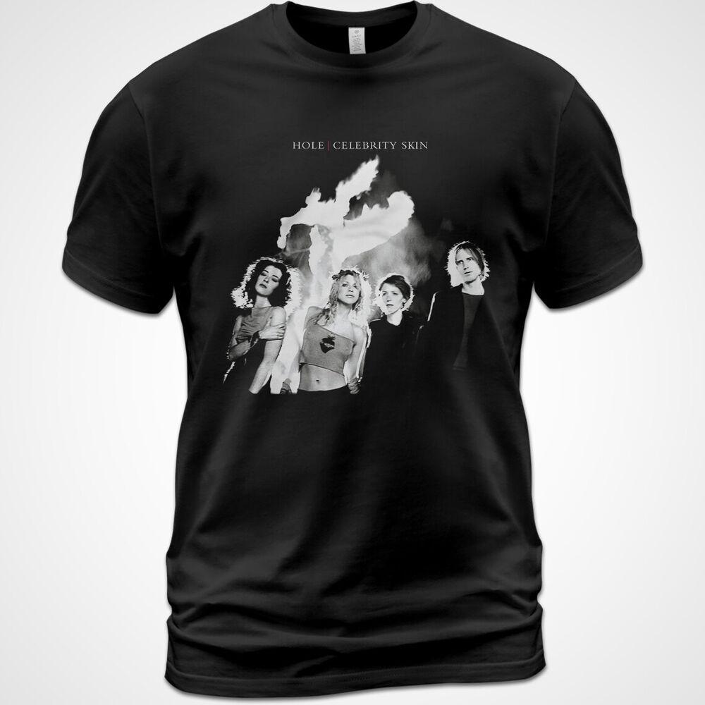 Cotton T-shirt Hole Celebrity Skin Album Tee Courtney Love Eric Erlandson Unisex T-Shirt XXL