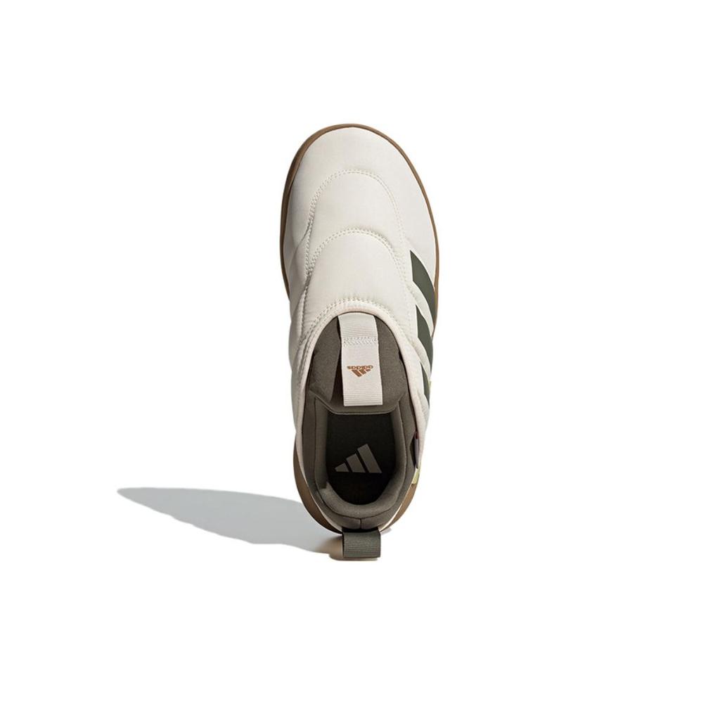 Adidas Adipuff Comfortable Fashion Slip-Resistant Durable Low-Top Casual Shoes Unisex Casual Shoes White Green Brown JP7711