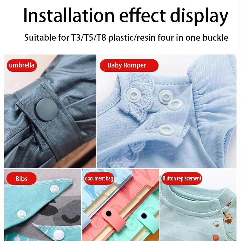 Metal Snap Button with Plier Tool Sewing Button Thickened Snap Fastener Sewing Tool Kit Diy Craft Installing Sewing Clothes