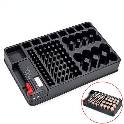Battery Storage Box Organizer Holder With Digital Display And Tester For Battery Level Check For AAA AA C D 9V for Home