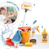 12Pcs/Set Kids Housework Supplies Kit Cleaning Set With Dustpan Broom Bucket Mop Cleaning Set Play House Toys For Boys & Girls