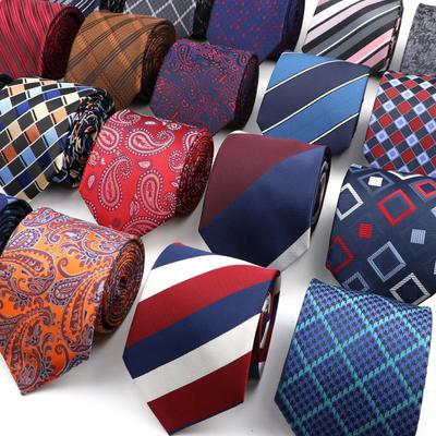 Men's Tie, Luxury, 8cm, Striped Paisley Plaid, Jacquard Necktie, For Business Wedding,