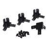 90 Degree T-Slot Corner Bracket 4Pcs Aluminum Interior Profile Connector with Screws for Woodworking Furniture Fixing
