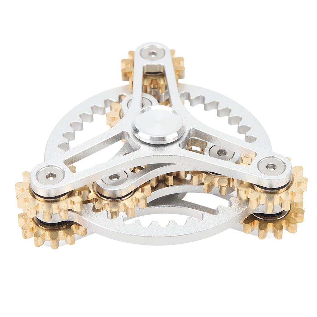 Fingertip Gear Toy 4 Gears Decompression Metal Finger Hand Brass Gear Toy for Stress Relieving