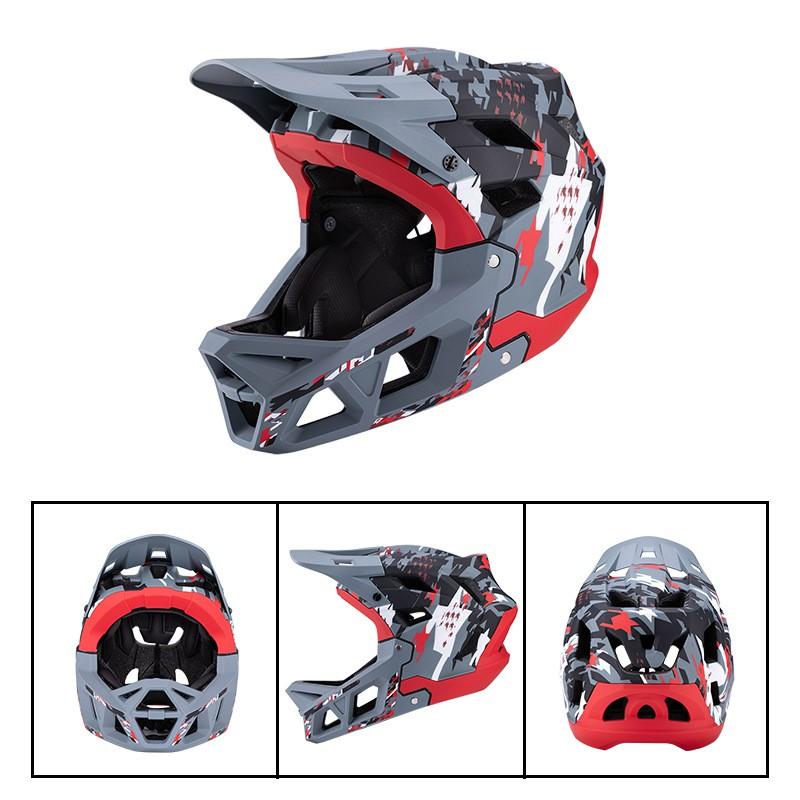 Full Face Mountain Bike Helmet Downhill Racing Adult Cycling Safety Gear EPS PC Shell