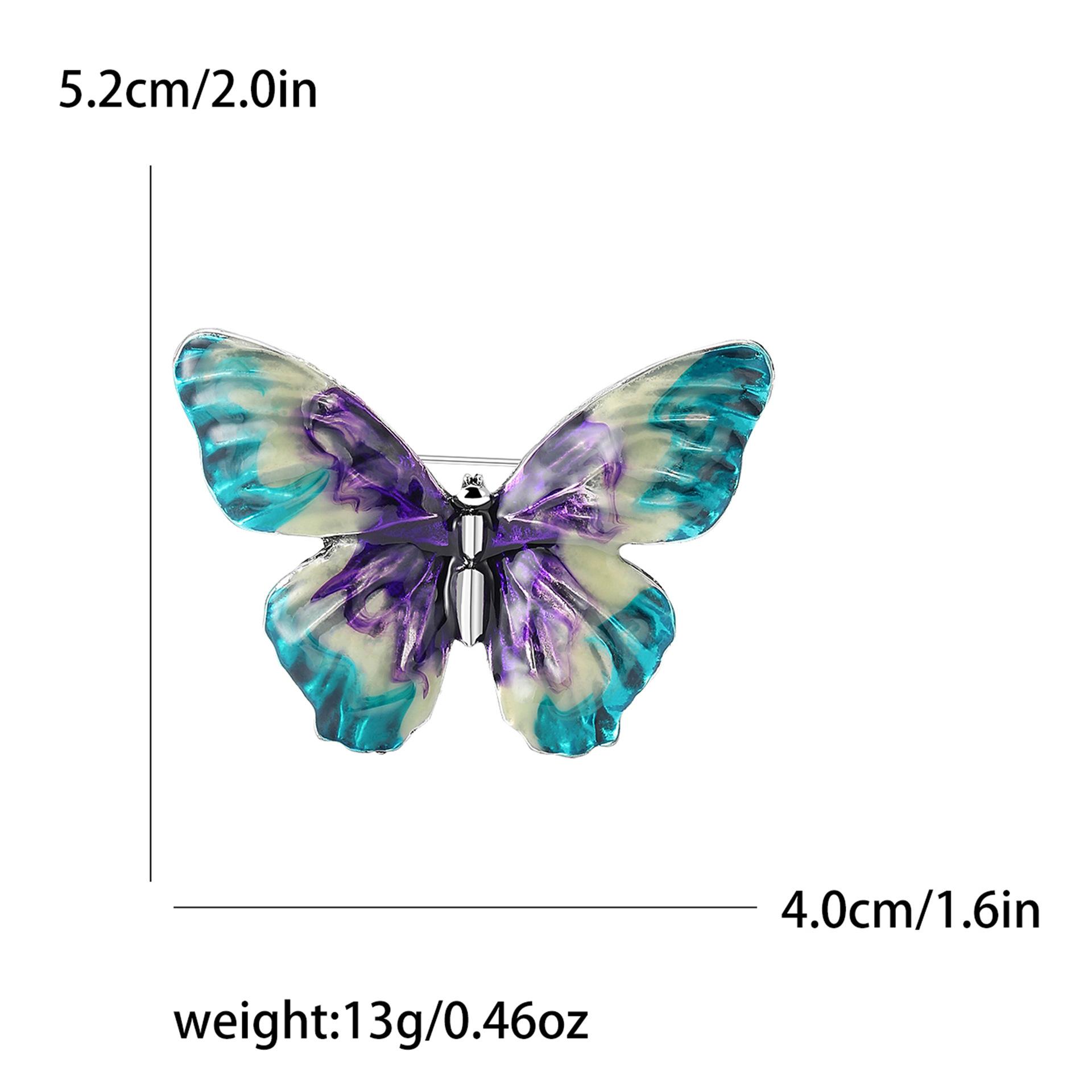 

Ретро простая брошь-бабочка из эмали из сплава темперамент персонализированный женский костюм кардиган корсаж ювелирные изделия булавка