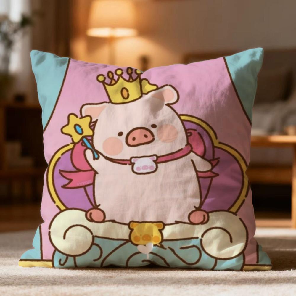 Popular L-Llulu Pig Cushion Cover Soft Washable Pillow Case Multi-Scene For Couch Bed Travel Office Use