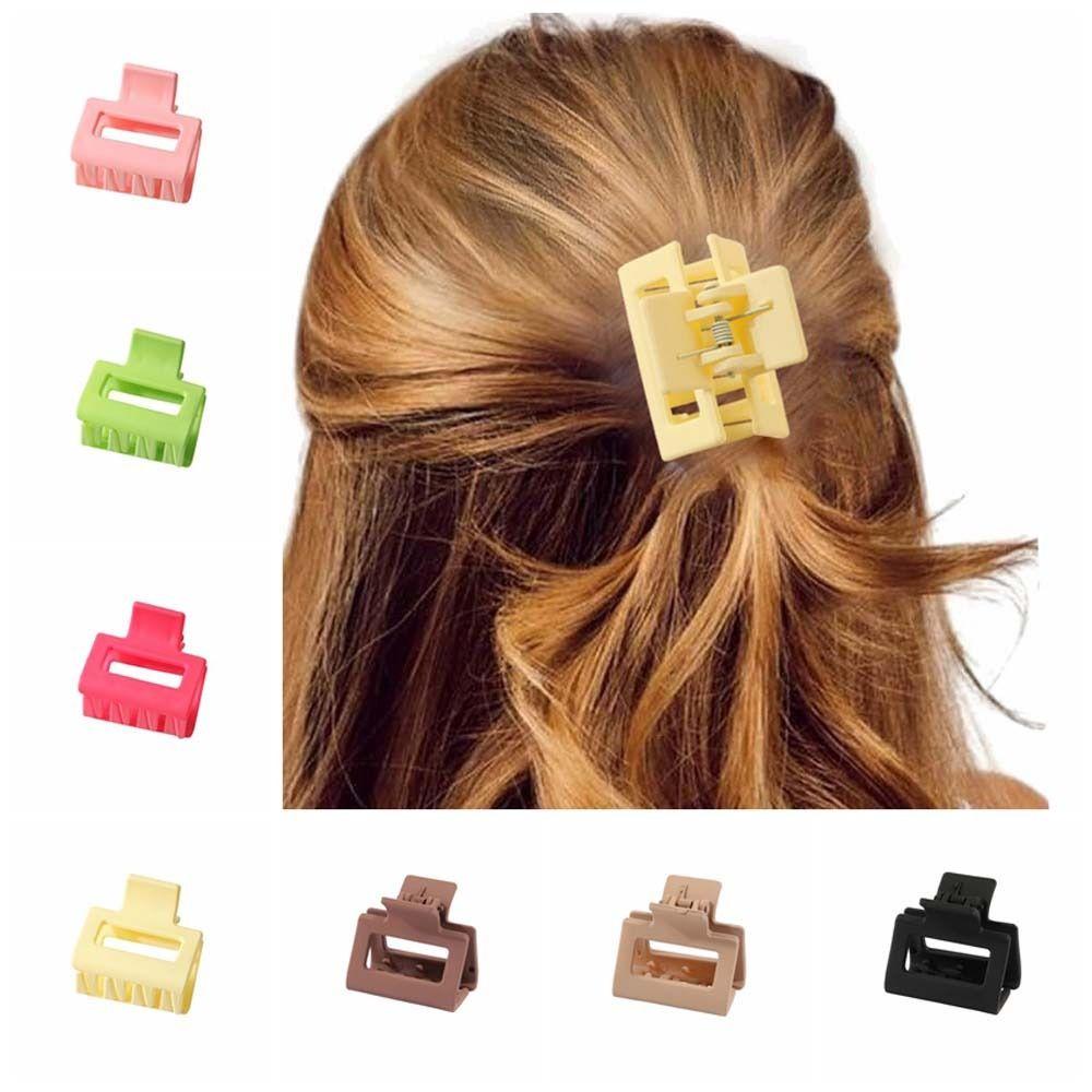 Korean Style Mini Square Hair Claw Medium Claw Clips Hair Styling Tool Small Shark Clip Hair Accessories for Thin Hair