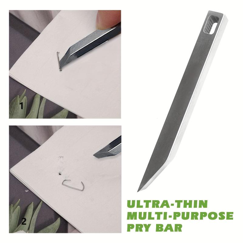 Edc Stainless Steel Pry Bar Heavy Duty Mini Keychain Prybar Mighty Portable Multitool Screwdriver Bottle Opener & Box Opener