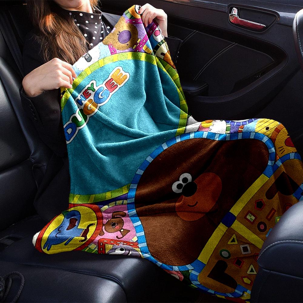 Hey Duggee Theme Printed Blanket - Perfect for Couch, Bed, Travel & Outdoor Use | Machine Washable, Cozy & Durable.