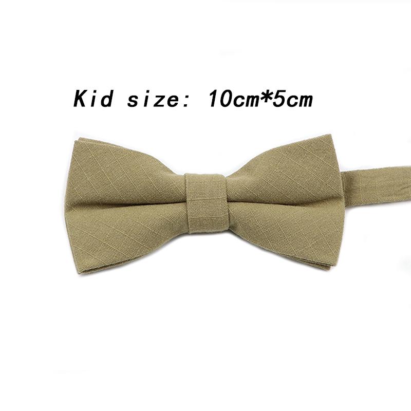 New Color Light Green Pink Peach Solid Cotton Parent-Child Bowtie Sets Kids Pet Men Women Butterfly Daily Cravat Gift Accessory