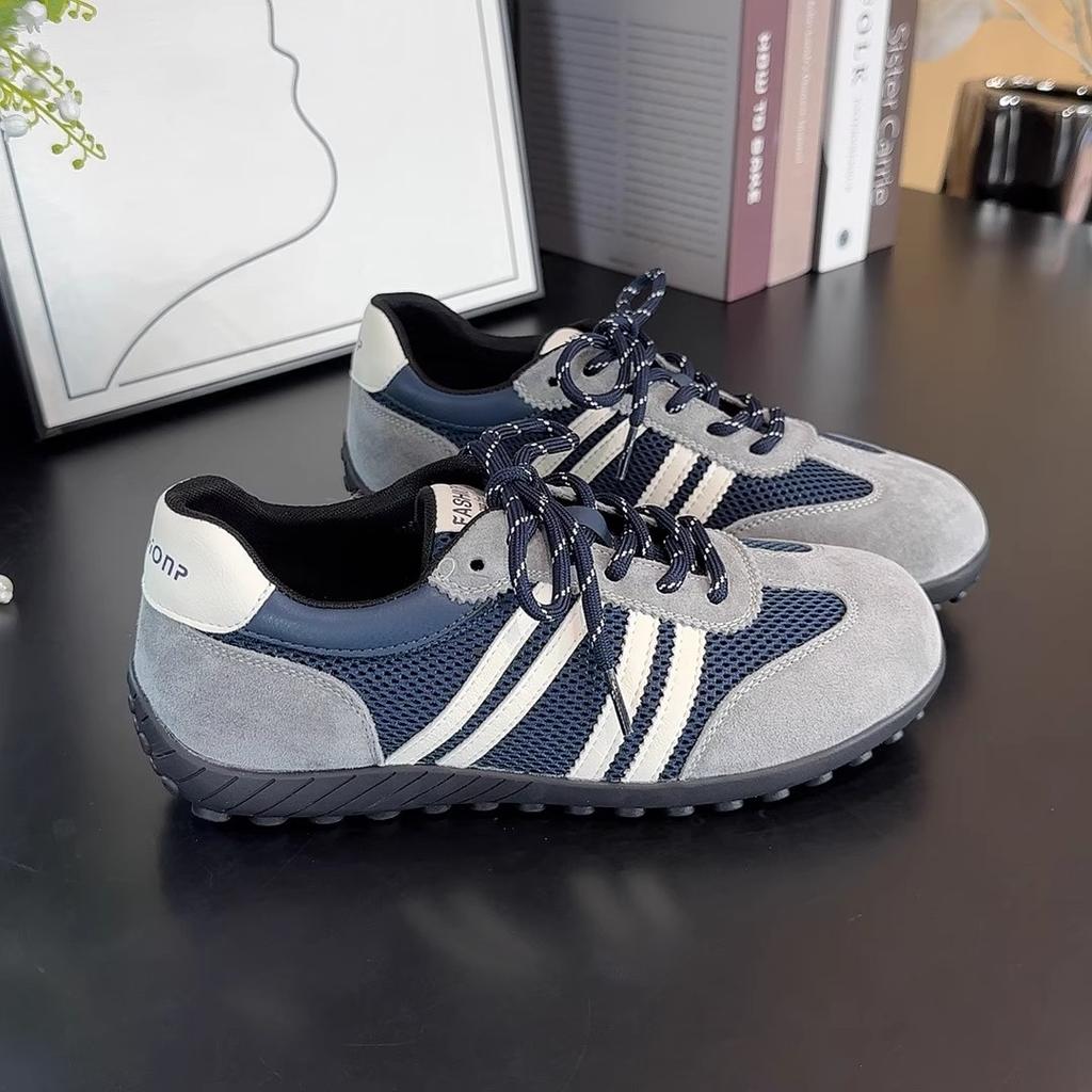 Retro color matching flat-bottomed German training shoes women's 2025 new mesh breathable comfortable versatile casual sports Forrest Gump shoes