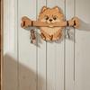 Portachiavi in Legno da Parete, Gancio per Ingresso a Forma di Cane che Tiene un Osso per Casa, Cucina, Corridoio, Organizer Rustico per Chiavi, Guinzaglio per Cani