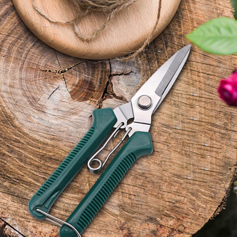 HandleStainless Steel Outils Manuels Household Bonsai Garden Scissors Straight Head Pruning Shears Non Slip