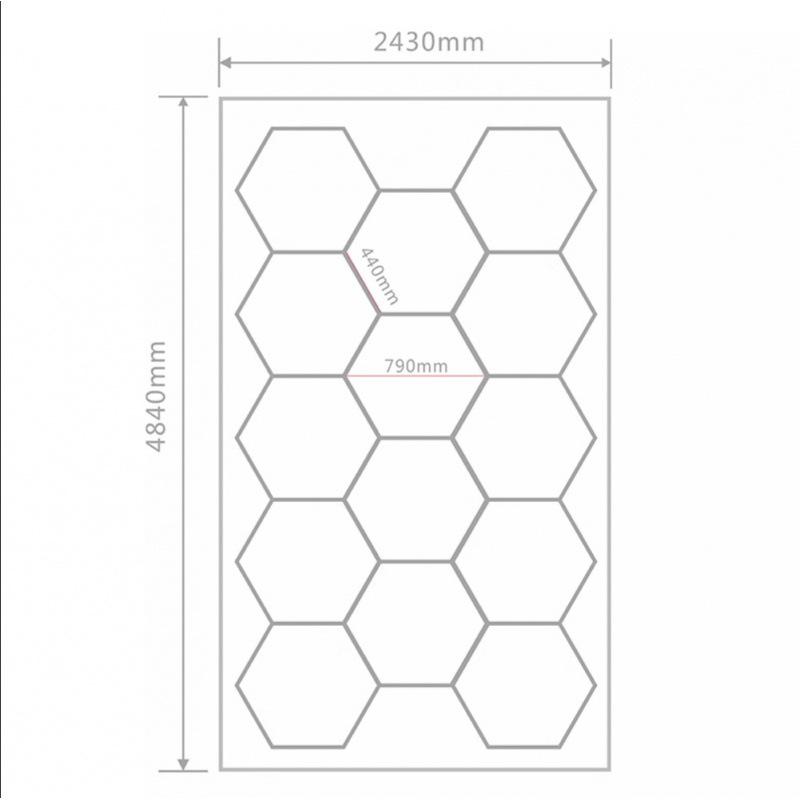 Honeycomb Hexagonal Garage & Car Wash Waterproof Lights - 110V/220V