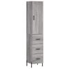 VidaXL Highboard Sonoma Grey 34.5x34x180 Cm Engineered Wood 3198863