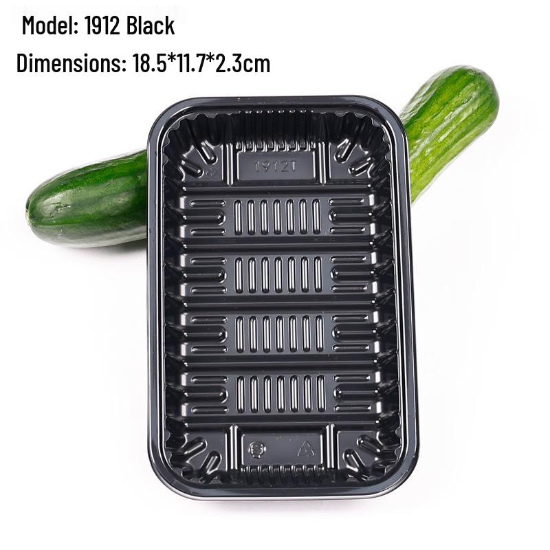Thickened Disposable Rectangular Food Tray (100-Pack)