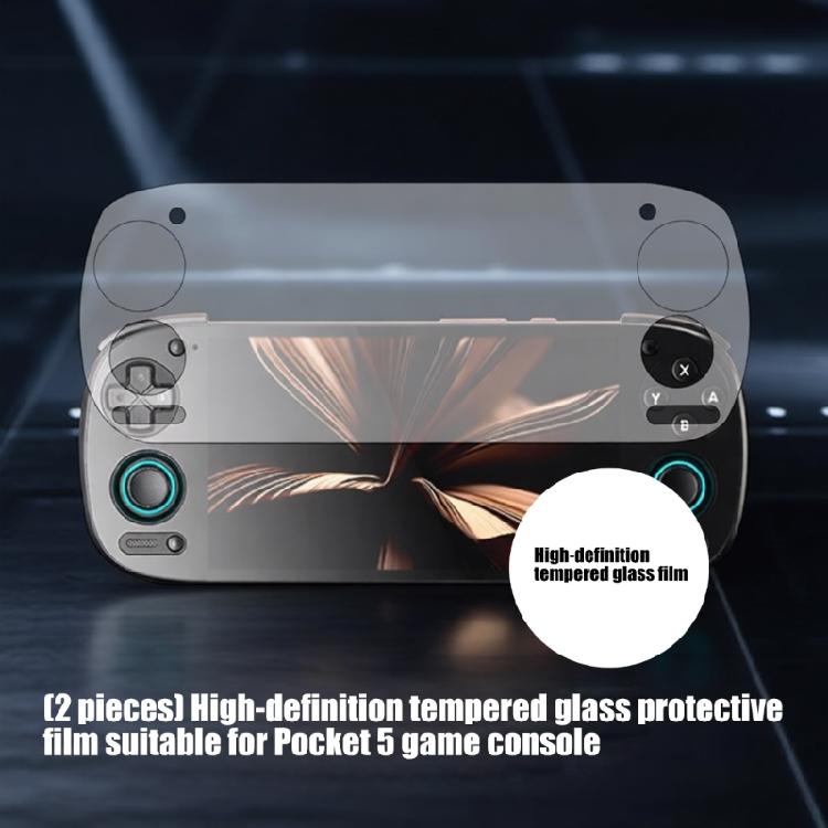 Shatterproof Tempered Film Screen Protector Gamepad Full Screen Film Easy Installation for  5 Game Console
