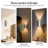 Double-head LED Night Light with Motion Sensor RGB Rechargeable Magnetic Wall Lamp Mood Ambient Light for Cabinet Hallway Stair