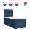 Maison Exclusive - Slatted Bed Base with Mattress Blue 90x190 Cm Fabric