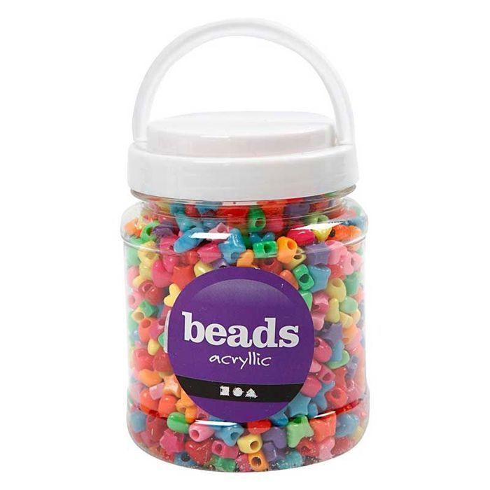 Perles en plastique - CREOTIME - Mix de formes - Multicolore - Pour adultes - Réf 61774