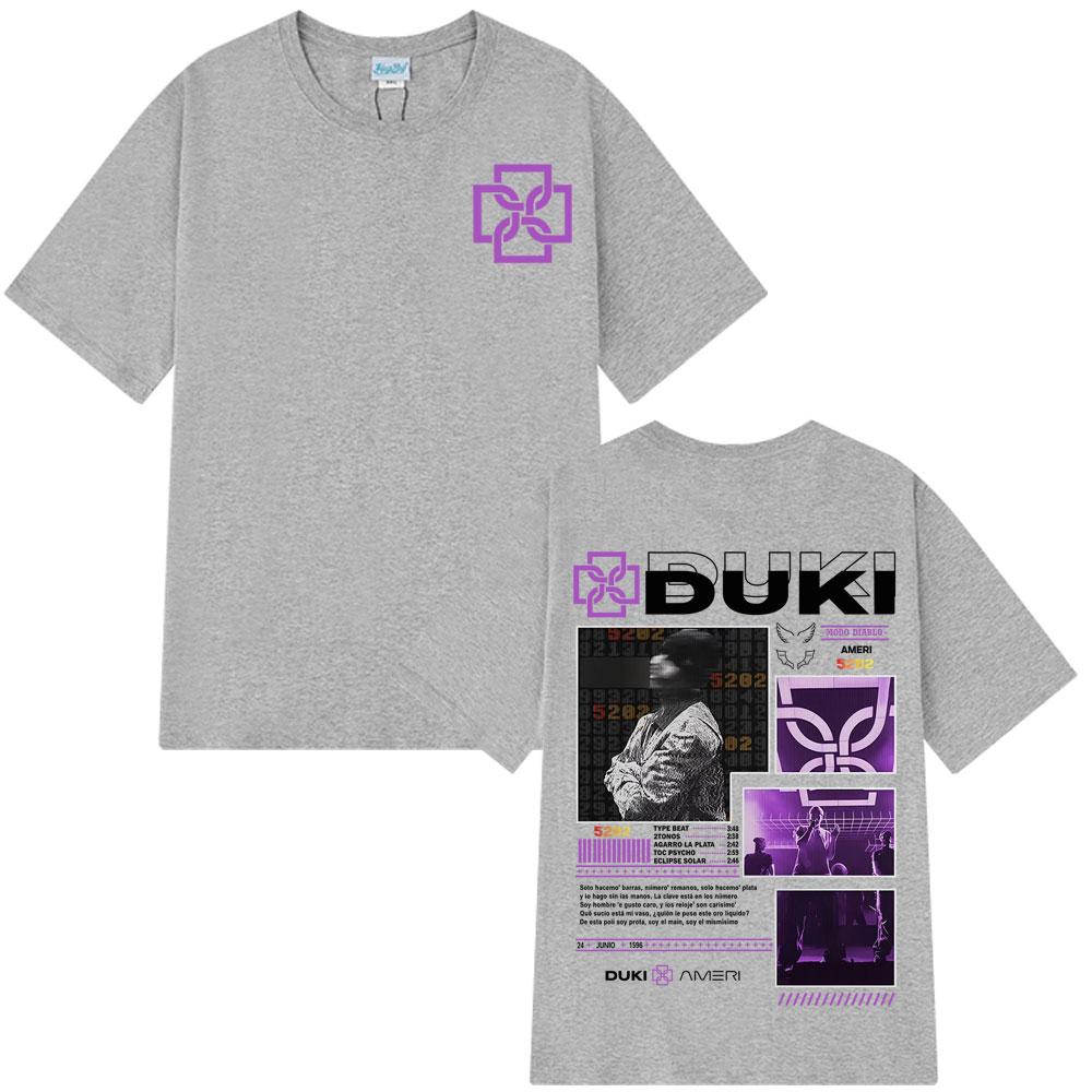 2025 Rapper Duki MIXTAPE Album T-shirt Men Women Fashion Hip Hop Vintage 100% Pure Cotton T-shirt O-Neck Leisure T-shirts Y2k