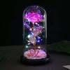 Eternal Flower Glass Cover Ornament Laser Rose Simulation Flower LED Light Creative Mother Valentine's Day Gift Couple Life