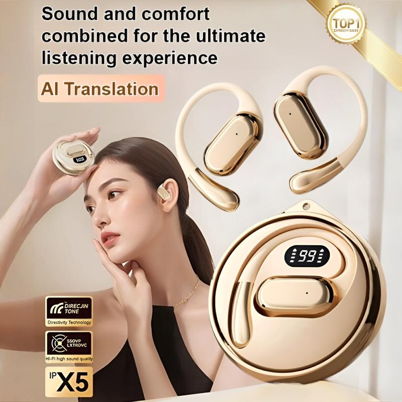 Kabelloses Bluetooth Open Translation Headset Magnetisches In-Ear Digitalanzeige Rotierendes On-Ear Headset