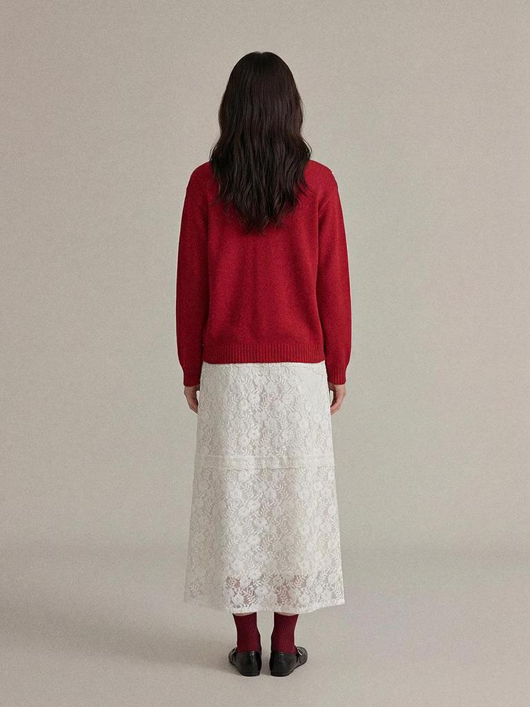 Moonlight Lover French Retro Velvet Lace Layered Women's Winter Skirt N859C