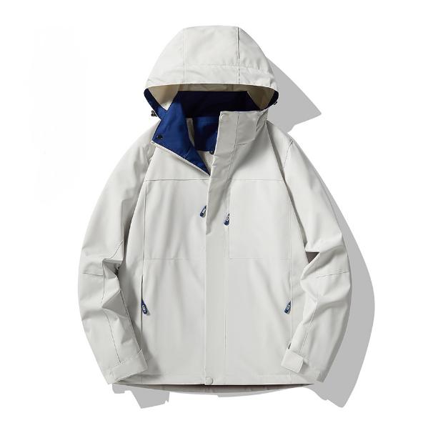 Spring and Autumn Outdoor Men's and Women's Windproof and Waterproof Mountaineering Detachable Stormtrooper Hooded Couple Jacket