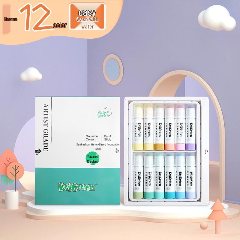 Dankelin Watercolor Sticks: Washable Soft Macaron Crayons for Kids.