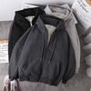 Women Winter Hoodies Coat Plush Jackets Solid Color Velvet Thick Warm Coat Zipper Sweatshirt Tops Winter Plus Size Outwear