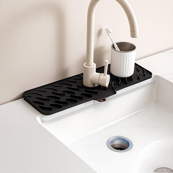 Silikonová podložka do dřezu Rychleschnoucí podložka Ochrana proti stříkající vodě u baterie Lapač vody Podložka proti stříkání do kuchyně koupelny