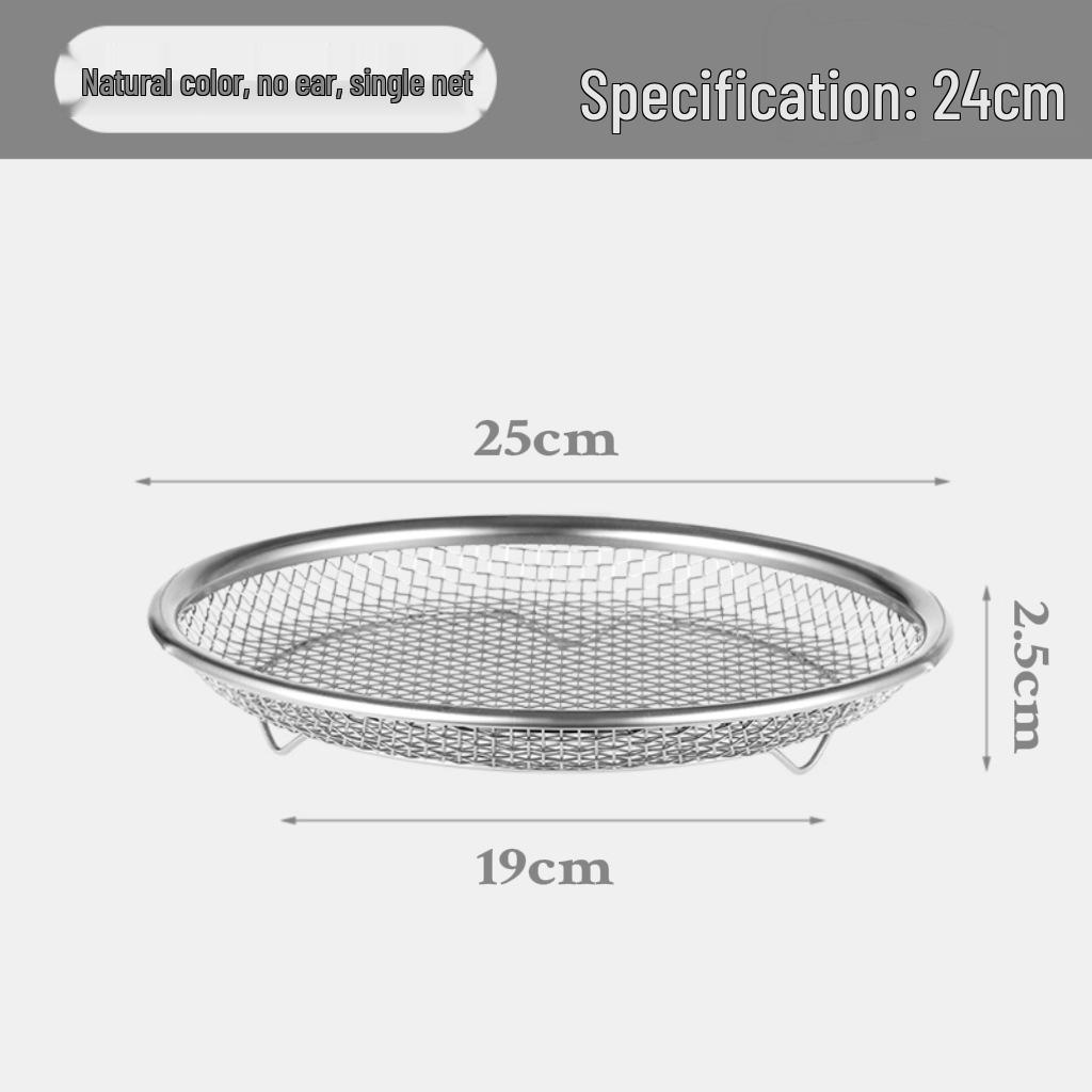 304 Stainless Steel Oil Filter Mesh Frying Basket and Draining Tray