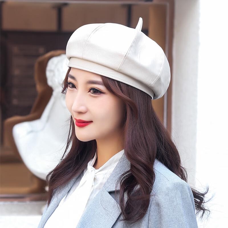 

Берет из ПУ-кожи ZHENYUEQI Осень/Зима One Size