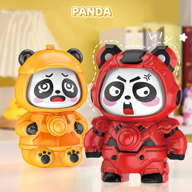 Cartoon Cute Panda Face Changing Doll Creative Novelty Children's Fun Wacky Toy Kids Bag Decoration Pendant Birthday Gifts