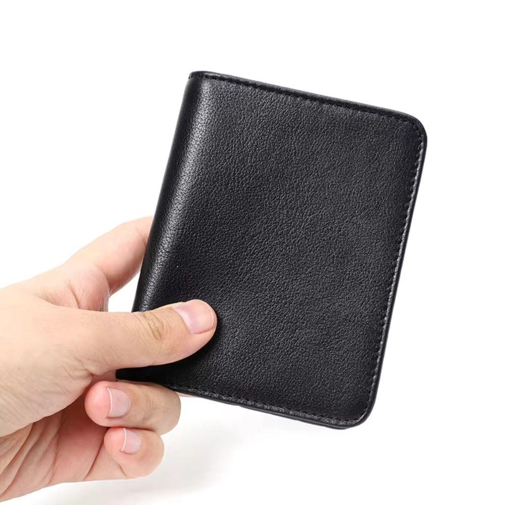 Short Clutch Printed Card Bag PU PU Leather Card Holder Fashion Design Women's Short Wallet  Men
