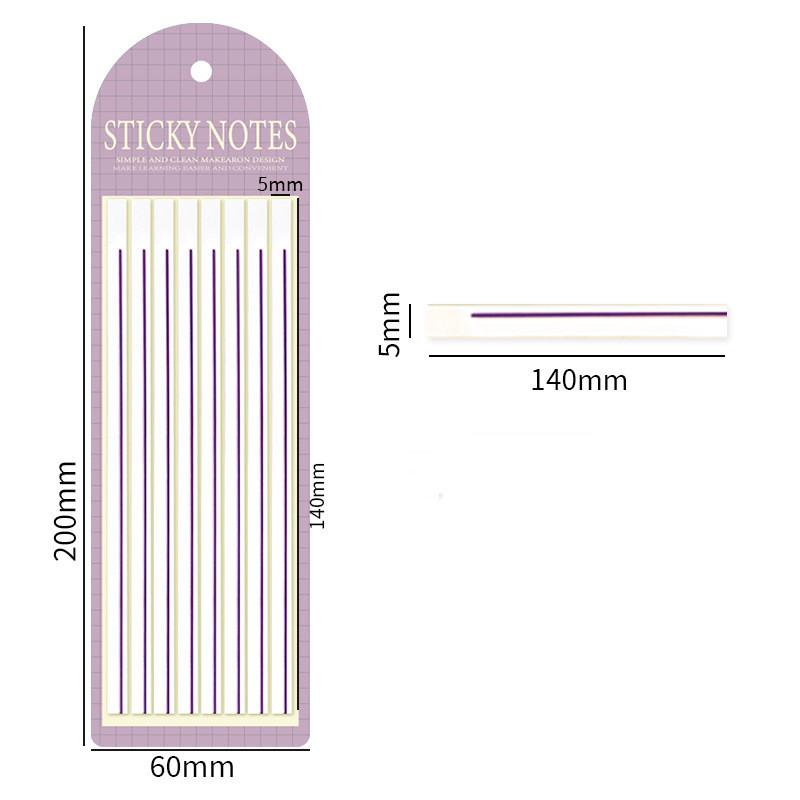 160sheets/set Strips Shape Sticky Note Index Label Knowledge Points Mark Stickers for Diary Notebook Decor Stickers Notepad