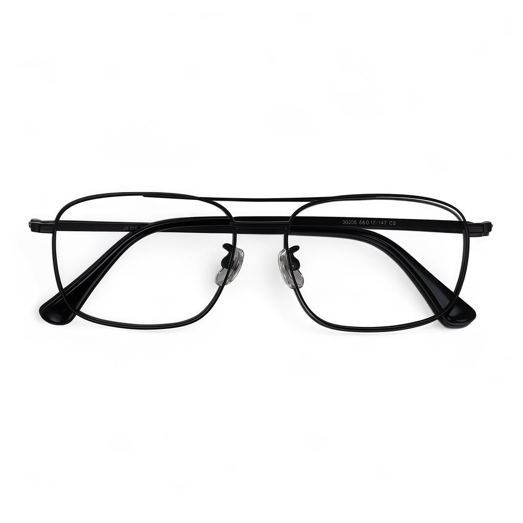 Adije Tiran Black La1052 Eyeglass Frame Double Bridge Titanium