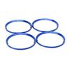 Blue Aluminum Wheel Surrounding Ring Decoration Trims For BMW 68mm Center Caps