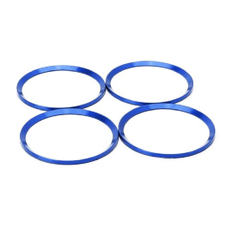 Blue Aluminum Wheel Surrounding Ring Decoration Trims For BMW 68mm Center Caps