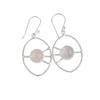 Rose Quartz Gemstone 925 Sterling Silver Jewelry Handmade Earrings 2.00" For Her EE-52-20