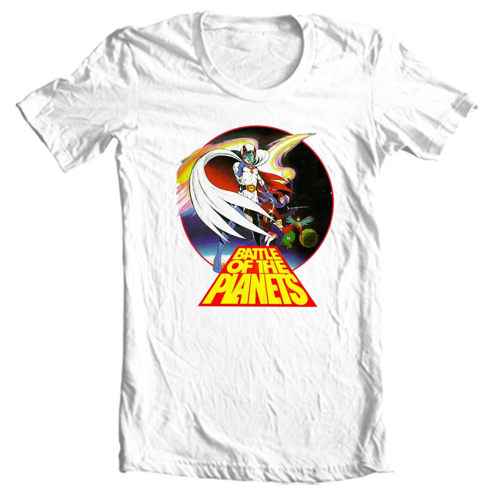 Battle of the Planets T-shirt retro Anime design adult regular fit cotton tee XXL