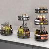 Carbon Steel Kitchen Storage Tray 360° Rotation Rotating Spice Shelf  Spice Bottle